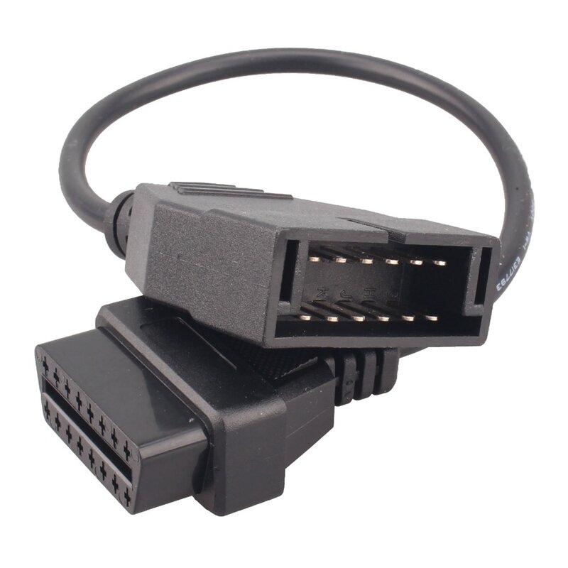 Car OBD 12 Pin to OBD2 16Pin Connector for G M Adapter Automotive Diagnostic Cable G M 12Pin For G M Vehicles