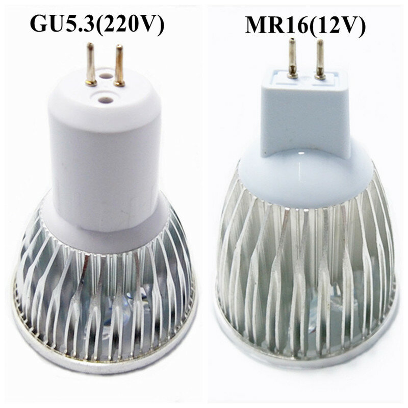 1 шт., светодиодный прожектор с регулируемой яркостью, 3 Вт, 4 Вт, 5 Вт, GU10, E14, GU5.3, E27, B22, MR16, потолочный светодиодный светильник, светодиодная лампа