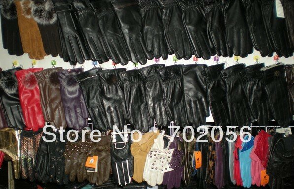 Luvas de couro misto luvas masculinas e femininas 50 tamanhos #2486