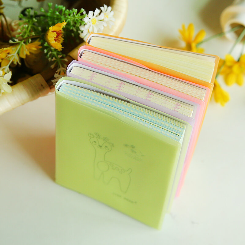 Kreative Südkorea Cartoon Fawn notizblock gummi abdeckung notebook Studenten Schreibwaren geschenke tragbare Tagebuch Schule Büro Liefert