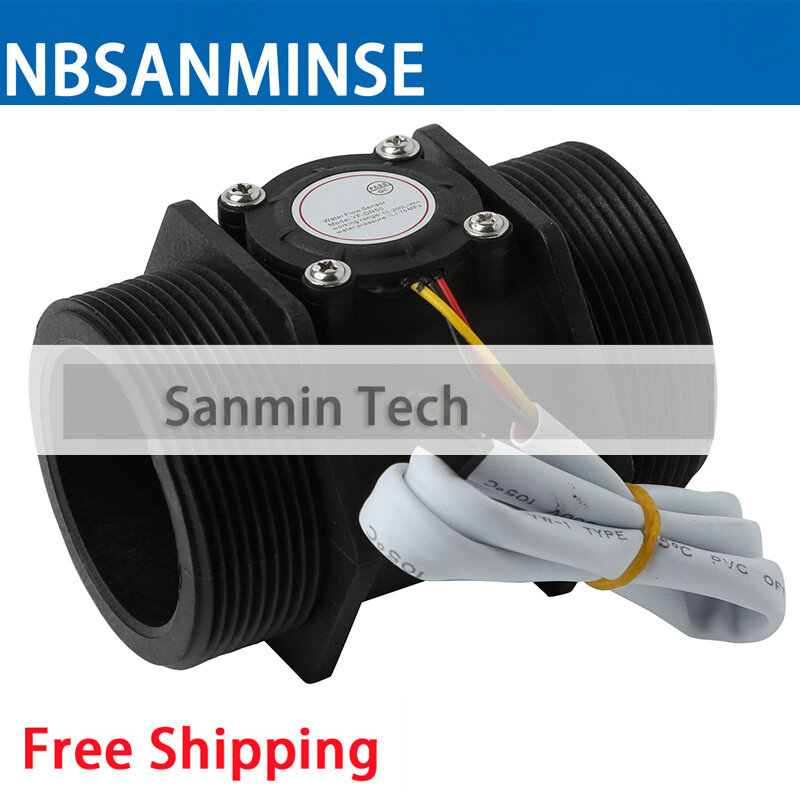 SMF-DN50 2 Inch 5-24V 10-300L/min Water flow sensor  Petrochemical water plant agricultural garden irrigation NBSANMINSE