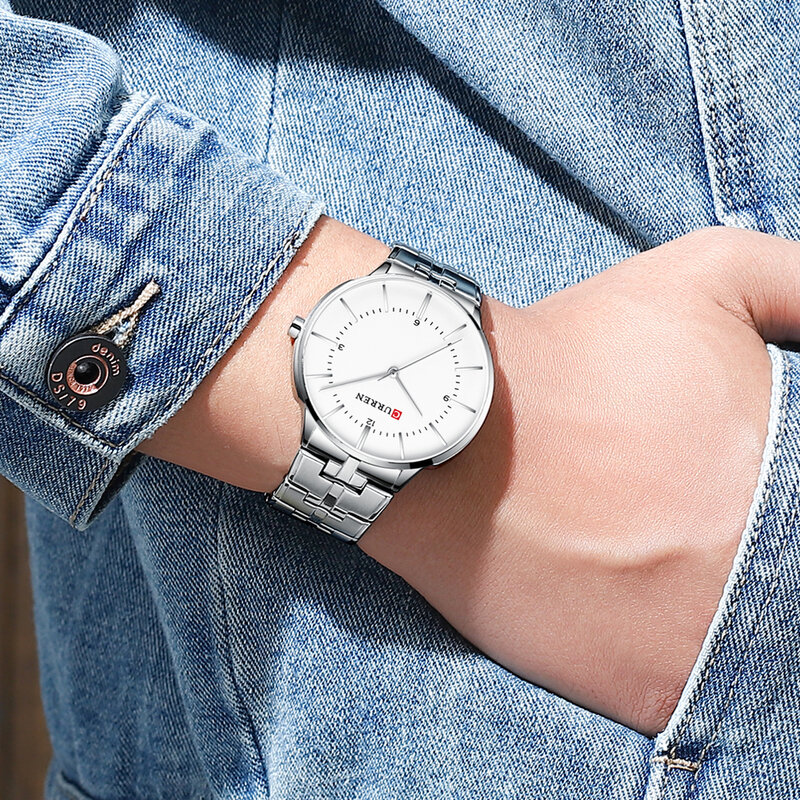 Top luksusowa marka CURREN moda wojskowy zegarek kwarcowy mężczyźni sport Wrist zegarek zegarki na rękę zegar godziny mężczyzna Relogio Masculino