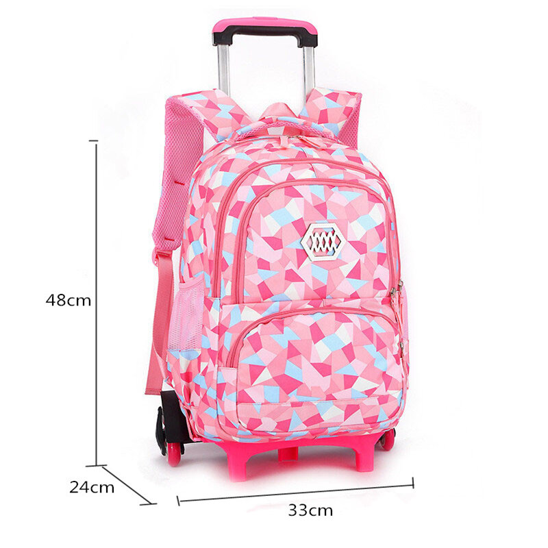Plecak podróżny dla dzieci dziewczęcy wózek tornister podstawowy plecak szkolny ortopedyczny dla dzieci z kółkami; sac a dos enfant fille