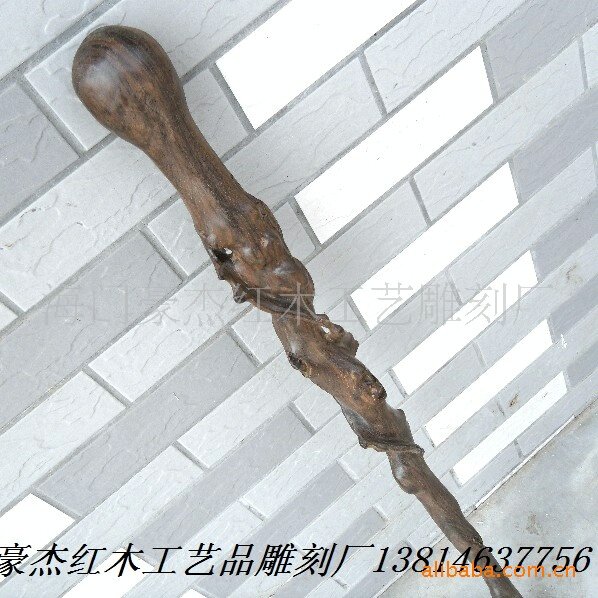 Bastón de ébano africano negro, rama de madera de caoba, raíz de árbol, se puede personalizar