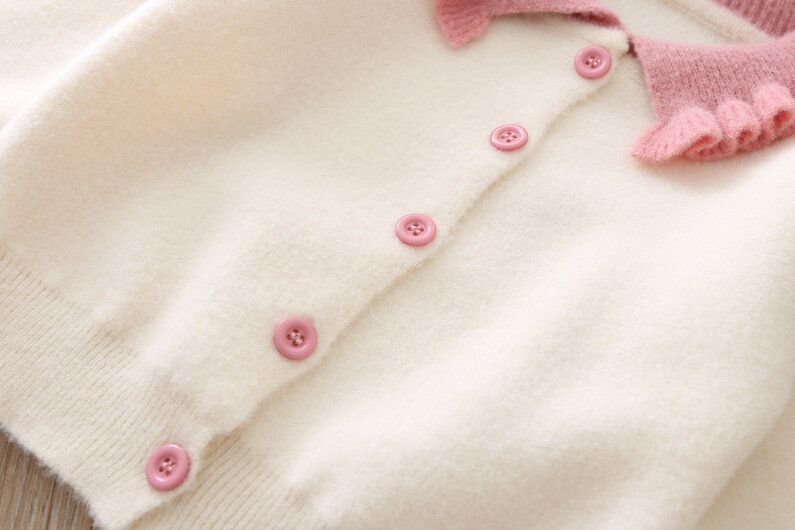 Otoño Invierno Niñas Ropa conjunto de tejido de punto de calidad de los niños de algodón de los niños camisa de trajes + falda trajes para Niñas Ropa de punto