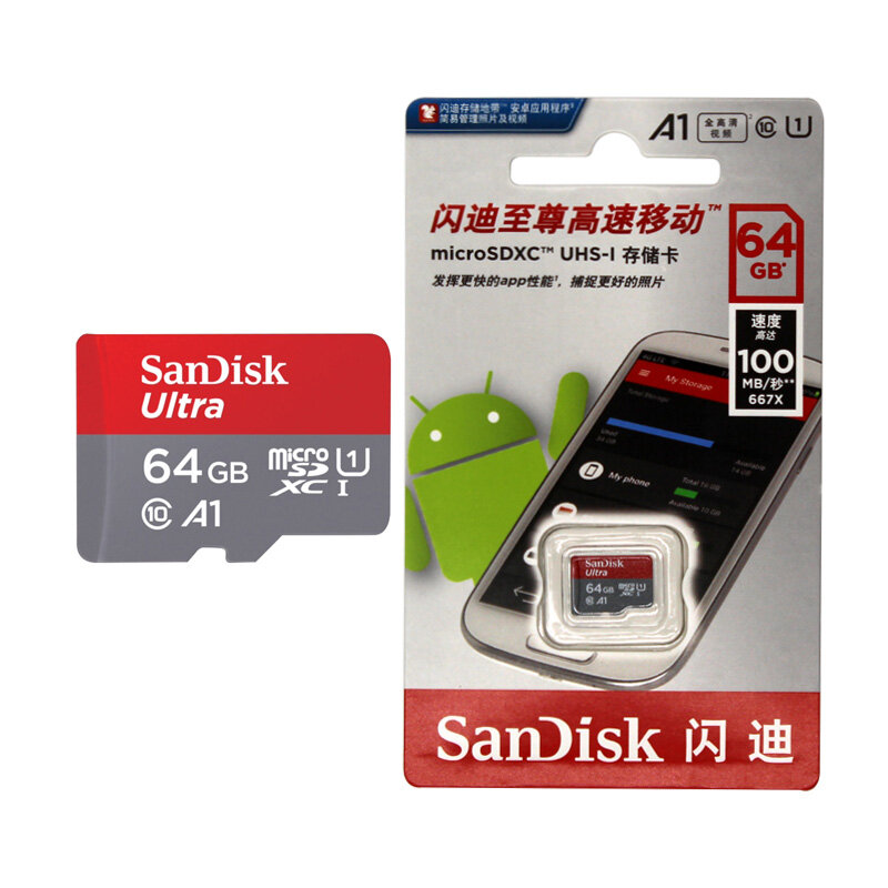 100% Original SanDisk Micro SD Card Memory Card 16GB 32GB 64GB TF Card Class 10 UHS-I Microsd 128GB for samrtphone table PC