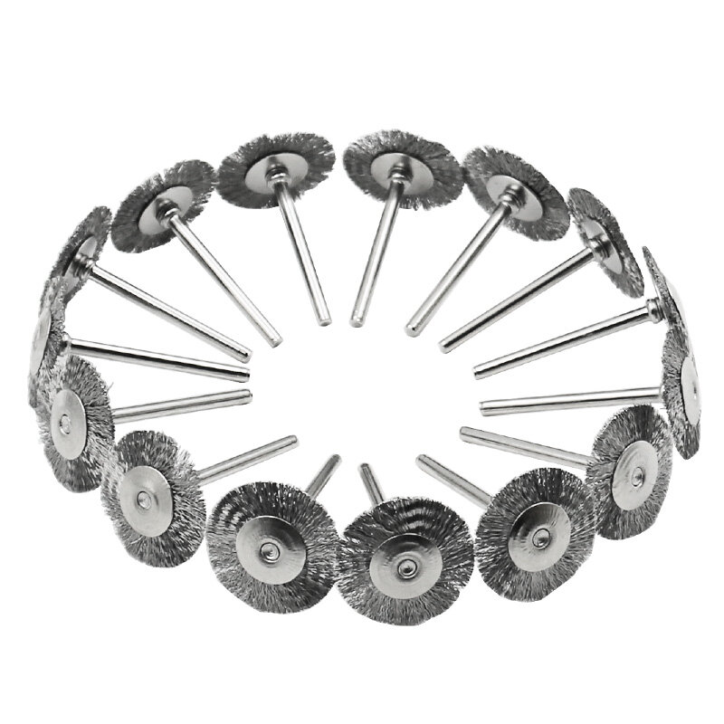 45pcs mini rotary stainless steel wire wheel wire brush small wire brushes set accessories for dremel mini drill rotary tools