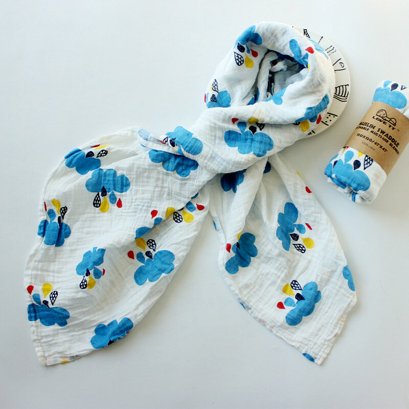 Drop Shipping Muslin 100% Cotton Baby Swaddle Newborn Receiving Blanket Infant Wrap Sleepsack Stroller Cover Blanket Play Mat
