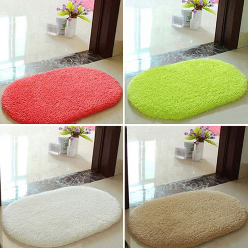 Bathroom Carpet Bath Mat Super Magic Slip-Resistant Pad Room Oval Carpet Floor Bedroom Mat 40x60cm