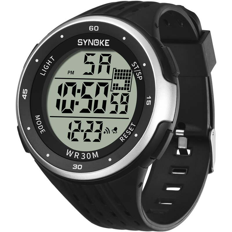 SYNOKE męski zegarek sportowy 30M wodoodporny cyfrowe zegarki na rękę elektroniczny męski zegar na rękę mężczyzna zegarki dla mężczyzn Relogio Masculino