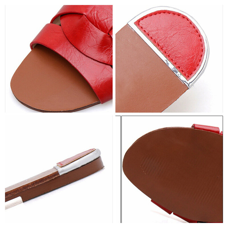 Women Slippers Slides Outdoor Ladies Flats Pu Leather Comfy Chic Soft Casual Elegant Summer Woman Fashion Shoes 2019