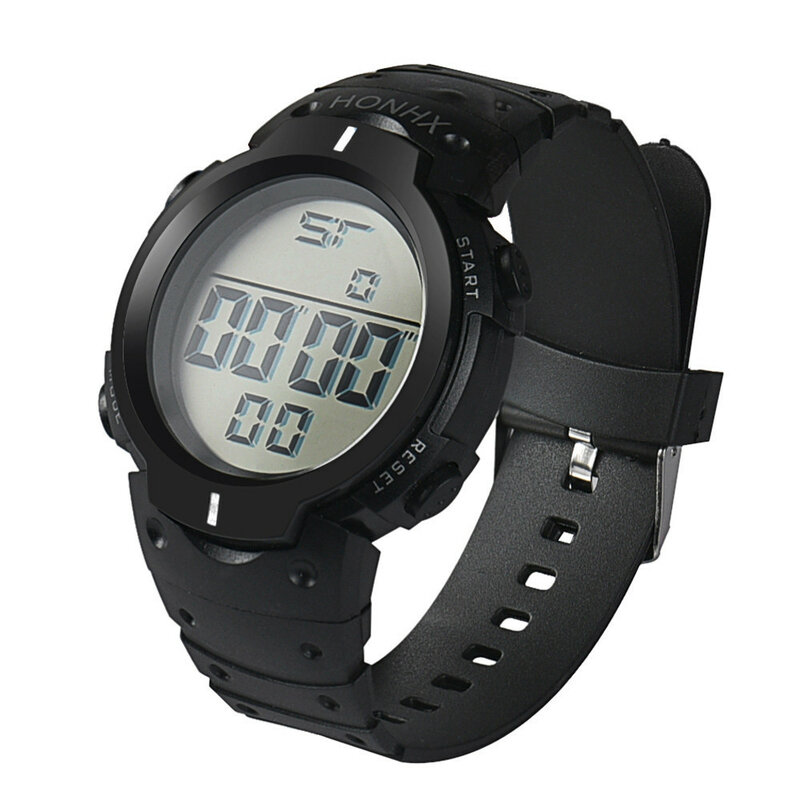 Moda impermeable de los hombres chico LCD cronómetro Digital Fecha de deporte de goma reloj luminoso reloj de pulsera de lujo marcas deporte #20