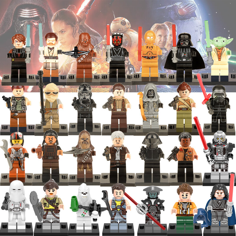 Legoelys star wars força desperta figuras luke han solo imperial death trooper darth vader tijolos blocos de construção brinquedos figura