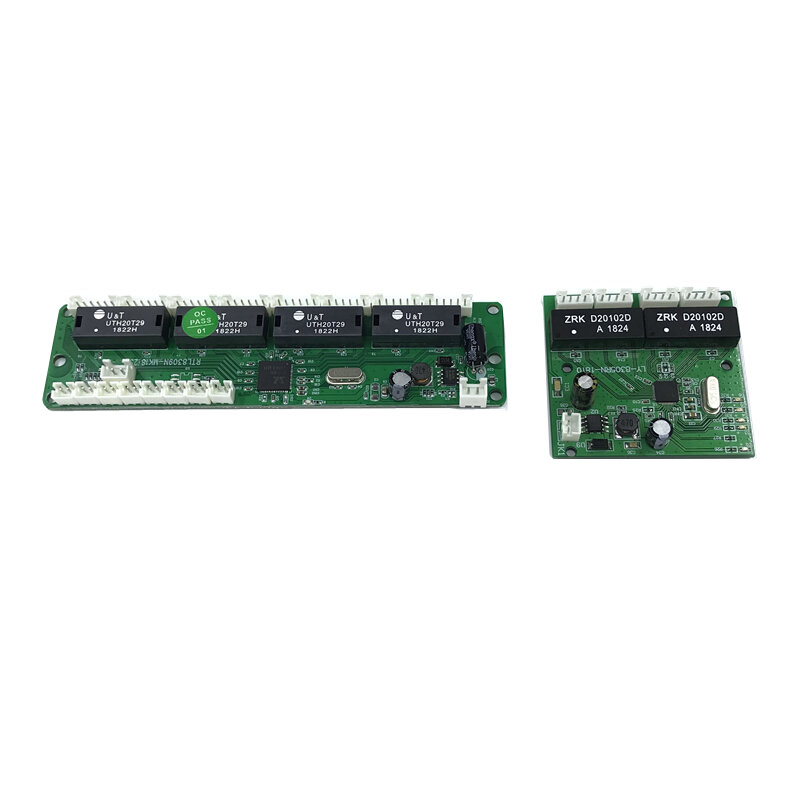Industriële Kwaliteit 10/100Mbps Breed Temperatuur Low Power 4/8 Poort Bedrading Splitter Mini Pin Type Micro Netwerk Switch module