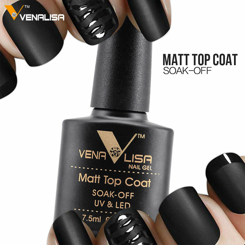 VENALISA Primer ไม่มีกรด Fast Dry Professional เล็บ Art Salon เล็บ Matt Top Soak Off UV LED สีเล็บเจล