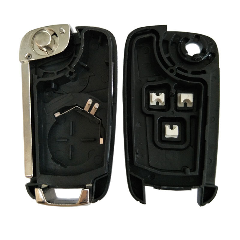 PREISEI 3 Tombol Lipat Kunci Casing Jarak Jauh untuk Chevrolet Cruze Aksesori Mobil Cangkang Pengganti Kunci