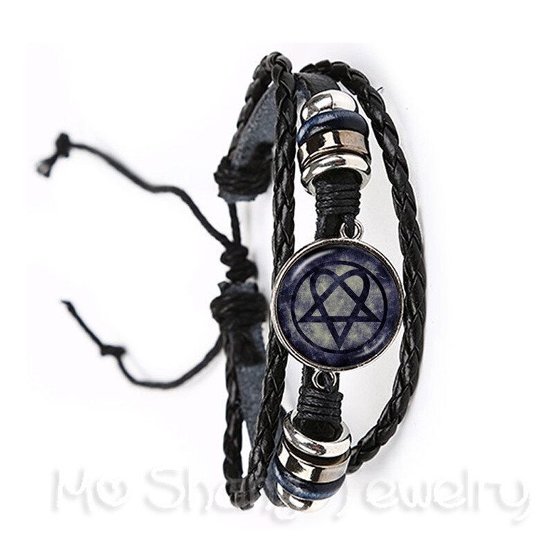 Nieuwe Supernatural Pentagram Glas Armband Gothic Hanger Satanisme Evil Occulte Pentagram Sieraden Pagan Charm Gift Voor Vrienden