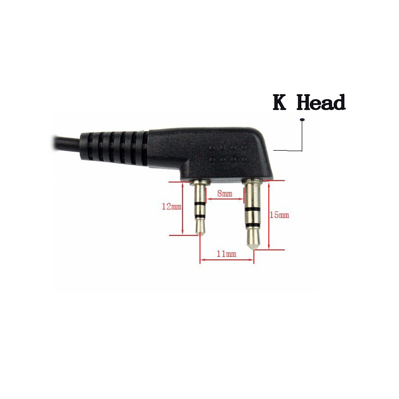 2 Pin w kształcie litery D zestaw słuchawkowy taktyczna PTT Mic zaczep na ucho słuchawki słuchawki dla Baofeng obsługi Kenwood walkie-talkie Radio