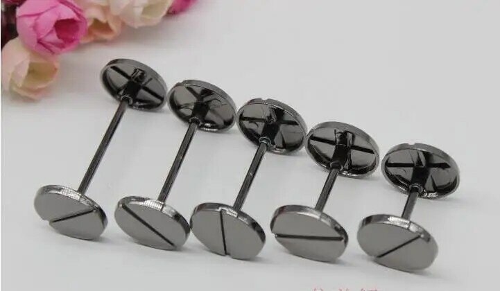 (20 PCS/lot) metal plating processing leather rivets black barbells handbags decorative accessories