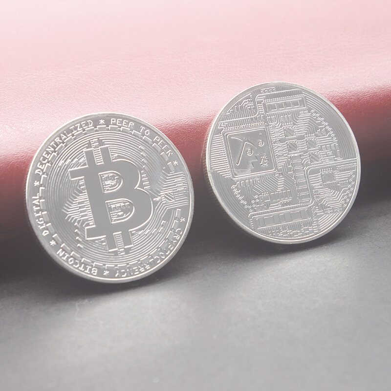 Złoto srebro miedź brąz antyczne srebro kolor Bitcoin monety