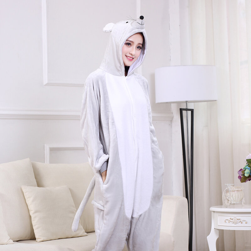 Kigurumi-Pijama de una pieza con cremallera trasera para adultos, traje de baño, ropa de dormir para el hogar
