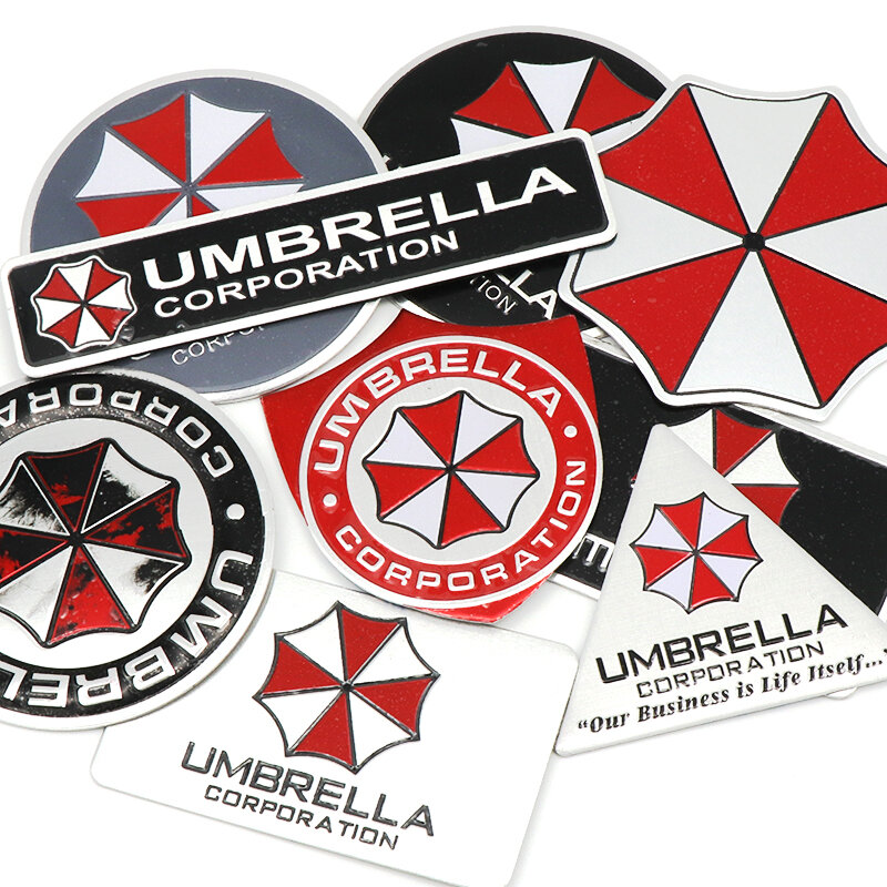 Carro-styling 3D Resident Evil Umbrella Adesivo Emblema De Alumínio Crachá Legal acessórios Do Carro Tronco Decalques de Metal Com Laptop adesivos