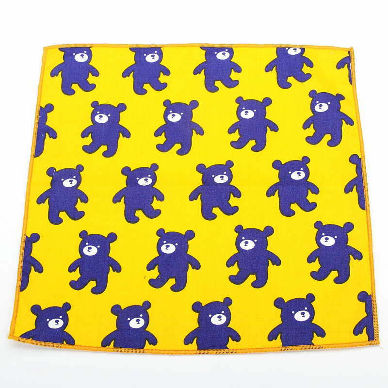 25*25cm Brand New Men's 100% Cotton Animals Handkerchief For Man Fish Bear Print Pocket Square Chest Towel Suits Hankies