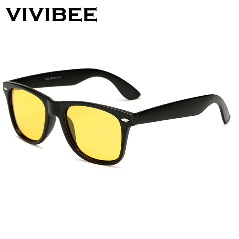 VIVIBEE-Óculos clássicos para homens e mulheres, espelho polarizado, lente azul, quadrado, direção noturna, proteção UV400, óculos de sol de verão 2024