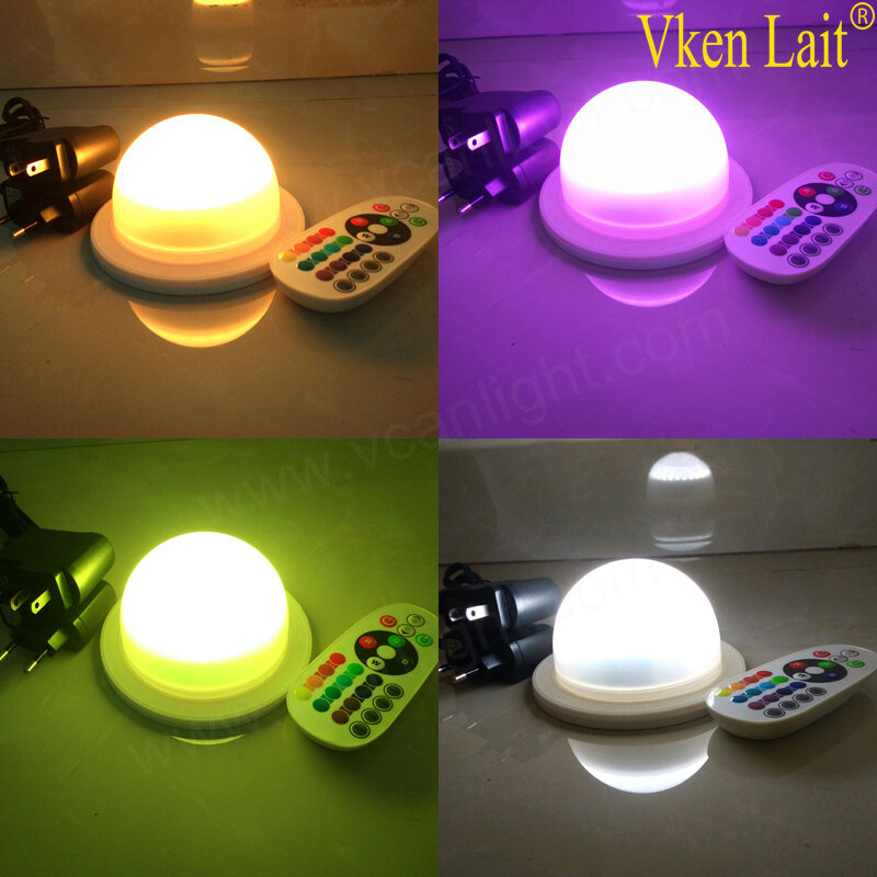 50 PCS New Best Quality Waterproof Outdoor IR Remote Control Wireless Led Light System Base For Cube Bar Vase Ball