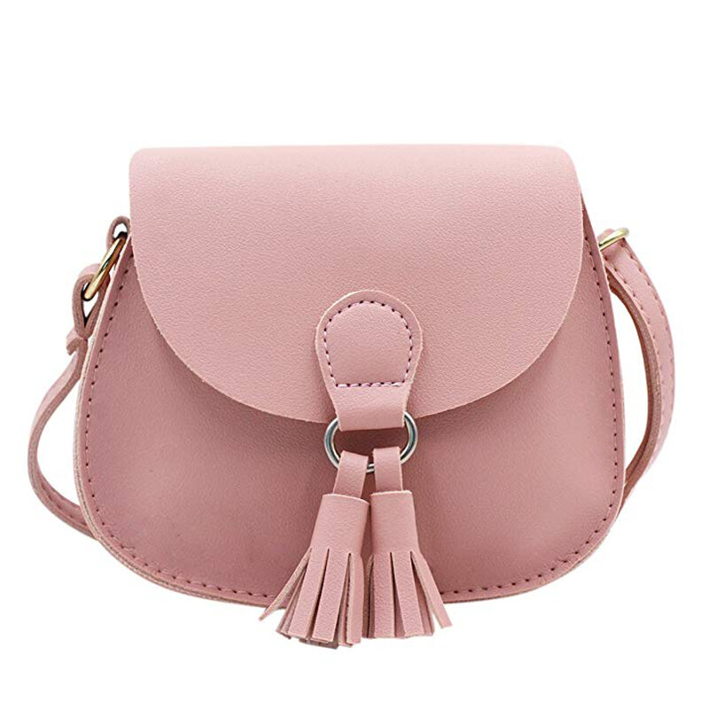 Милая сумка на плечо с кошкой и кисточками, маленький мини-кошелек, сумка-мессенджер, сумка через плечо для маленьких девочек, цвет D розовый ...