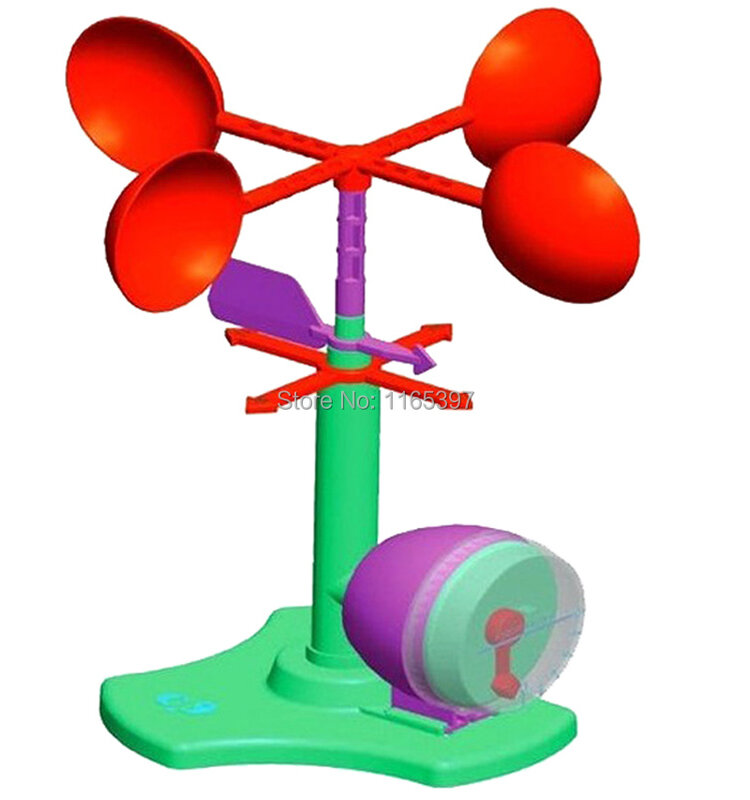 Teenage children kids scientific science educational models experimental toy materials anemometer test experiment