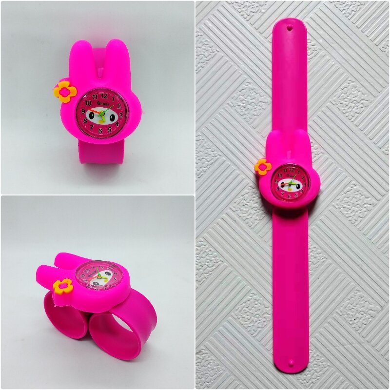 좋은 품질의 토끼 애니메이션 학생 시계, 여성 시계, 패션 플라밍고 시계, 어린이 손목 시계, 어린이 석영 디지털 시계