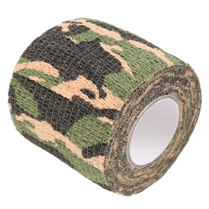 Ejército elástico Stealth cinta militar impermeable camuflaje Camo cintas de envolver Paintball pistola tiro estiramiento vendaje herramientas de caza