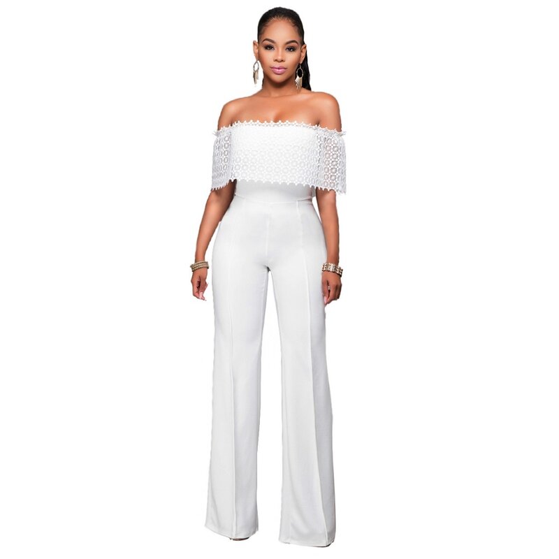 2019 Fashion Women One-piece Clothing tube Jumpsuit Lace Cool Sexy Bodysuit