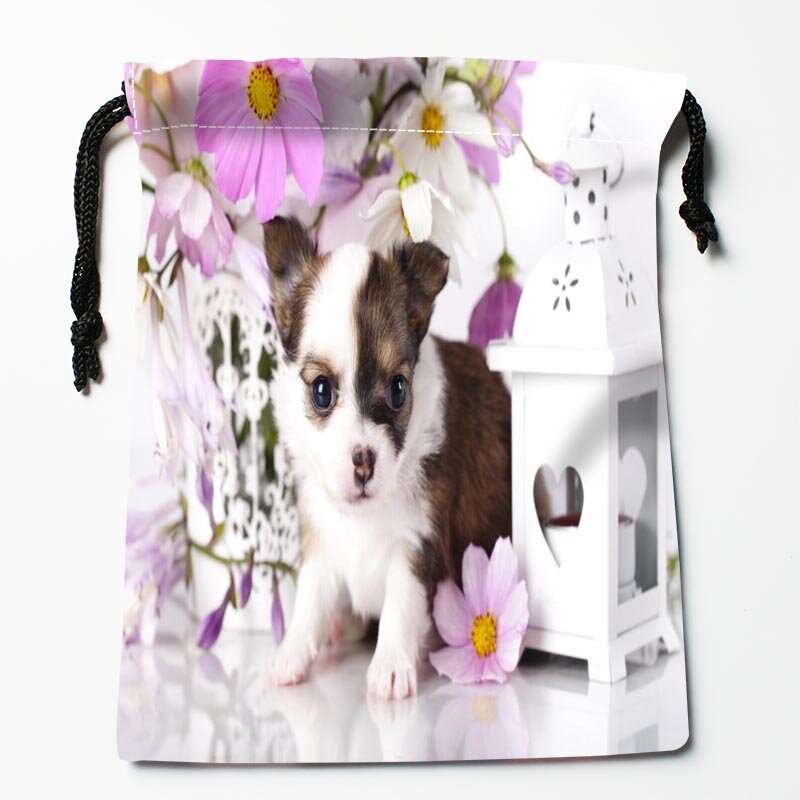 Custom Chihuahua dog Drawstring Bags Custom Printed gift bags More Size 18*22cm Compression Type Bags