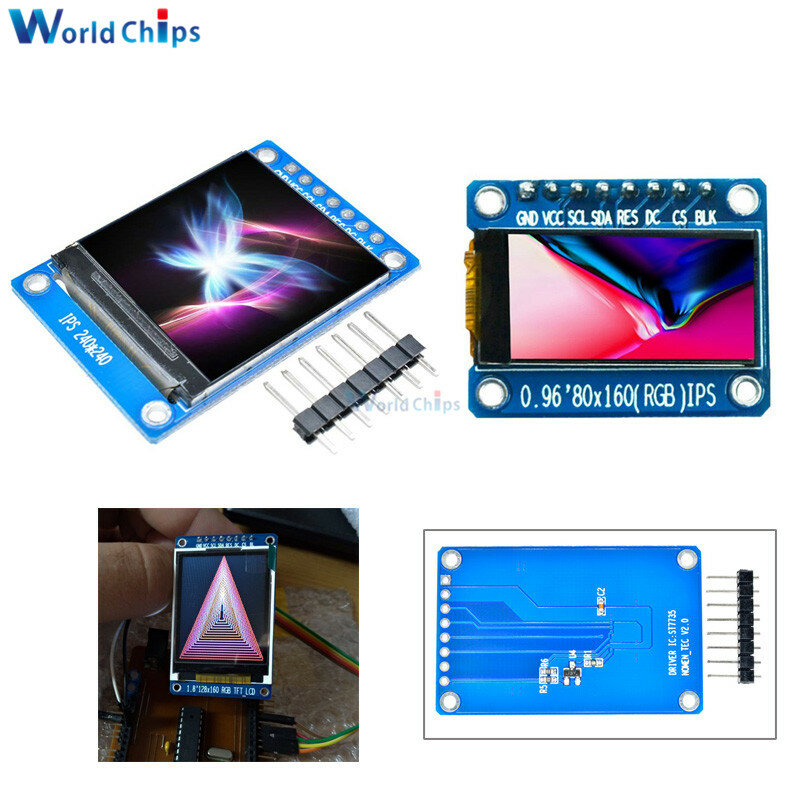 لوحة استبدال شاشة OLED LCD ، 0.96 بوصة ، 1.3 بوصة ، 1.44 بوصة ، 1.8 بوصة ، 128 × 128 ، 128 × 160 ، 80 × 160 ، 240 × 240 ، 65 كيلو ، SPI ، ألوان كاملة TFT ، IPS