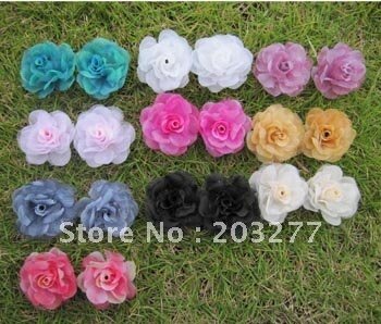 Pengiriman gratis! 36 pcs/lot 10 warna untuk memilih anda 11/2 ''bunga mawar sillk