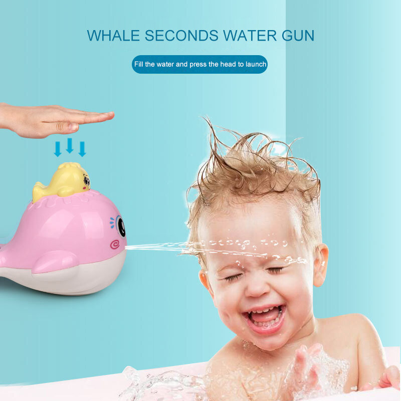 Bayi Sprinkler Whale Nyaman Menangani Perlindungan Lingkungan Tepi Halus Pelatihan Kemampuan Praktis ABS Bayi Sprinkler
