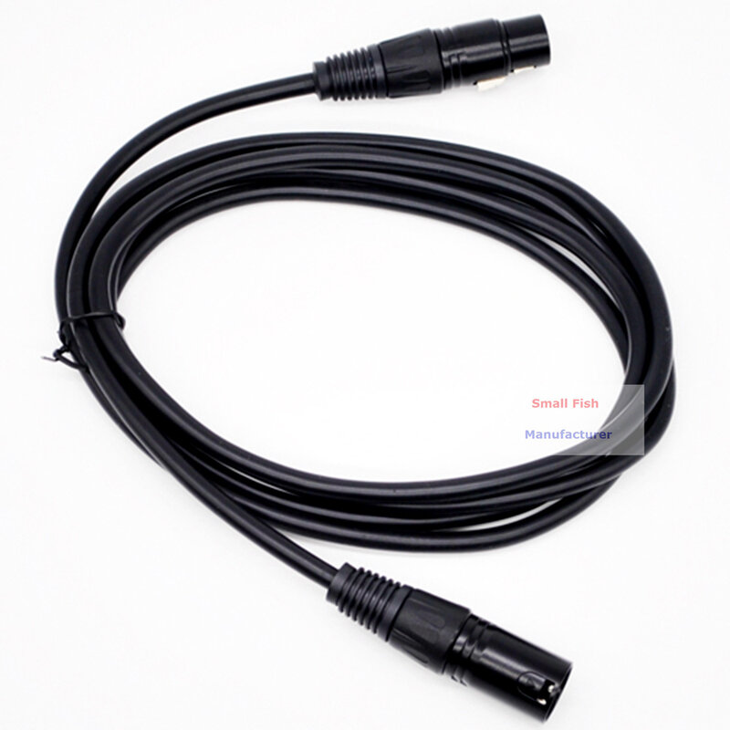 2 metros de comprimento dmx cabo de microfone cabo de áudio 3 pinos sinal xlr macho para fêmea conector led par luzes palco dmx cabo