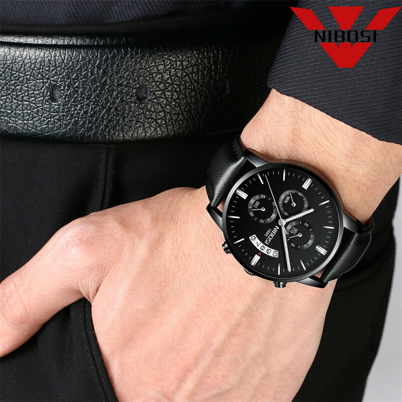 Nibosi chronograph herren uhren top marke luxus mode uhr militär armee uhren analoge quarz armbanduhren relogio masculin