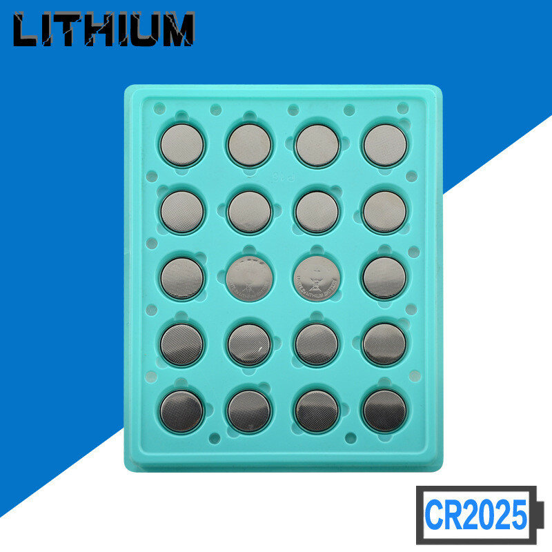 Free shipping 50pcs 3V CR2025 Lithium Battery BR2025 ECR2025 CR 2025 Battery Button Coin Cell for Clocks  watch Calculator Toys