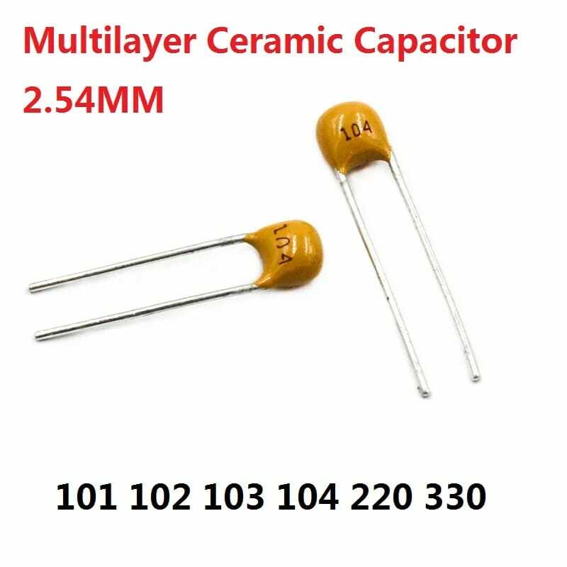 50PC Monolithic Capacitor 101 102 103 104 105 220 330 50V 100PF 1NF 10NF 0.1UF 22/33P 100nf Momo /NF 22PF 33PF 2.54mm Multilayer