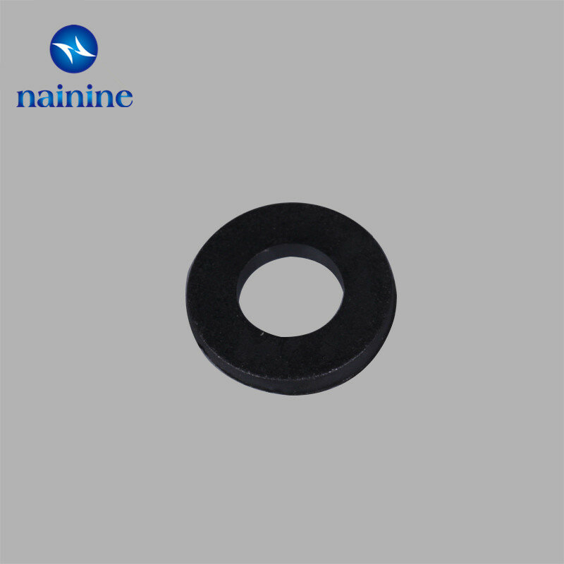 Шайба DIN125 ISO7089 M2 M2.5 M3 M4 M5 M6, черная пластиковая нейлоновая шайба, плоская прокладка, шайба, уплотнительное кольцо NL13, 250 шт./500 шт.