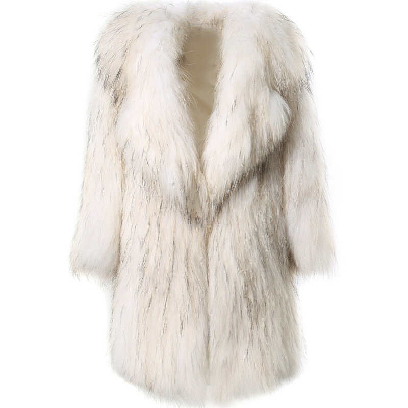 Casaco de pele de raposa com gola, casaco feminino estilo popular de pele com gola, design de estilo de raposa, casaco de inverno 2018