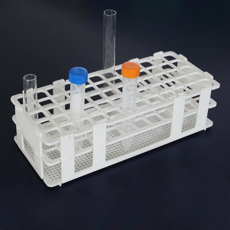 60 piece Tube - 16x150mm Clear Plastic Test Tube Set with Caps and Rack