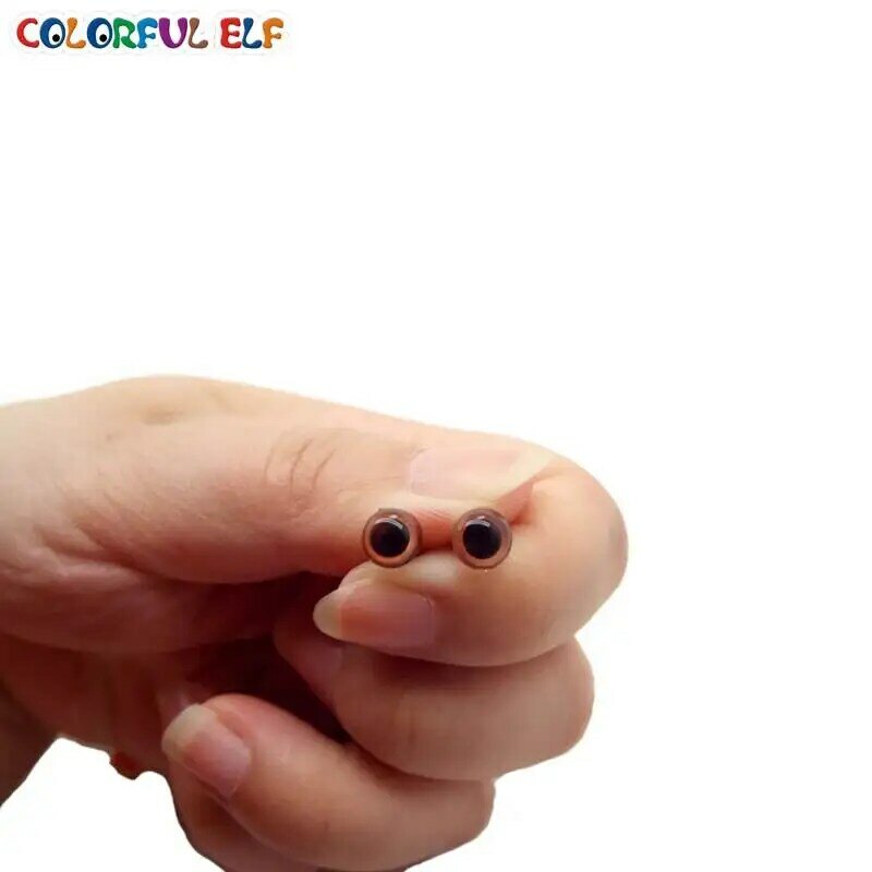 Оптовая продажа (100 шт./лот) 6 мм Пластиковые безопасные глаза для игрушек разноцветные плюшевые Глаза животных для кукол