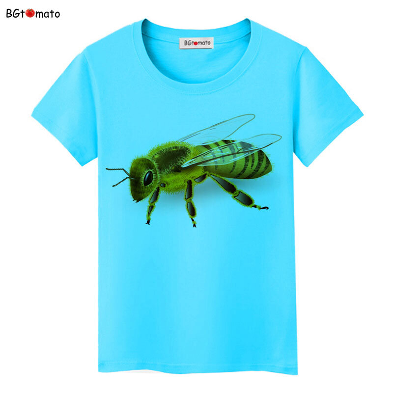 Prawdziwa koszulka honeybee top na co dzień gorąca sprzedaż fajne 3d drukowane koszulki damskie ubrania tanie koszula kobiety zabawna koszula koszulki