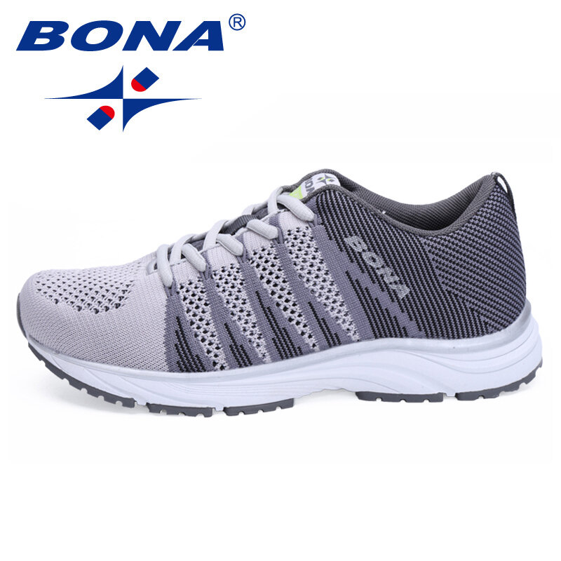 BONA ใหม่ทั่วไปสไตล์ผู้หญิงรองเท้าวิ่งกลางแจ้งรองเท้าวิ่ง Lace Up Mesh Athletic รองเท้านุ่มจัดส่งฟรี