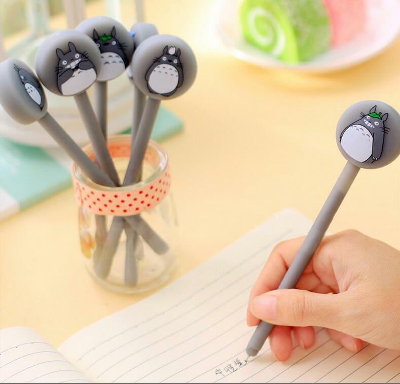 Cartoon cute chinchillas flat head Gel Ink pen Pen Pen Stationery shop wholesale student prizes small gifts 13pcs