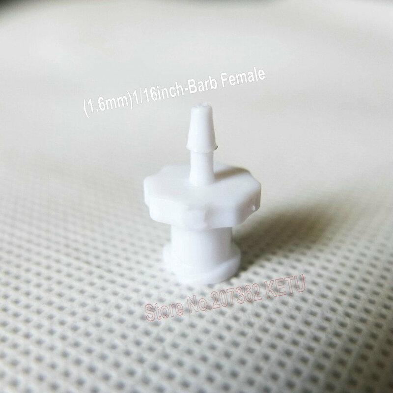 Luer fêmea afunilada (nylon), encaixe de seringa de encaixe de luer (náilon), conector de encaixe de trava luer, peça de máquina de impressora 10pk (1.6mm)